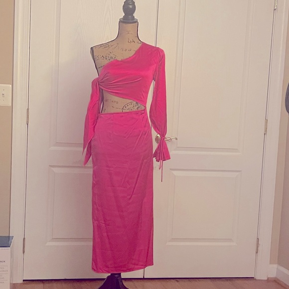 NEW without Tags SILK MAISON Pink Palace Silk Dress - Picture 8 of 11